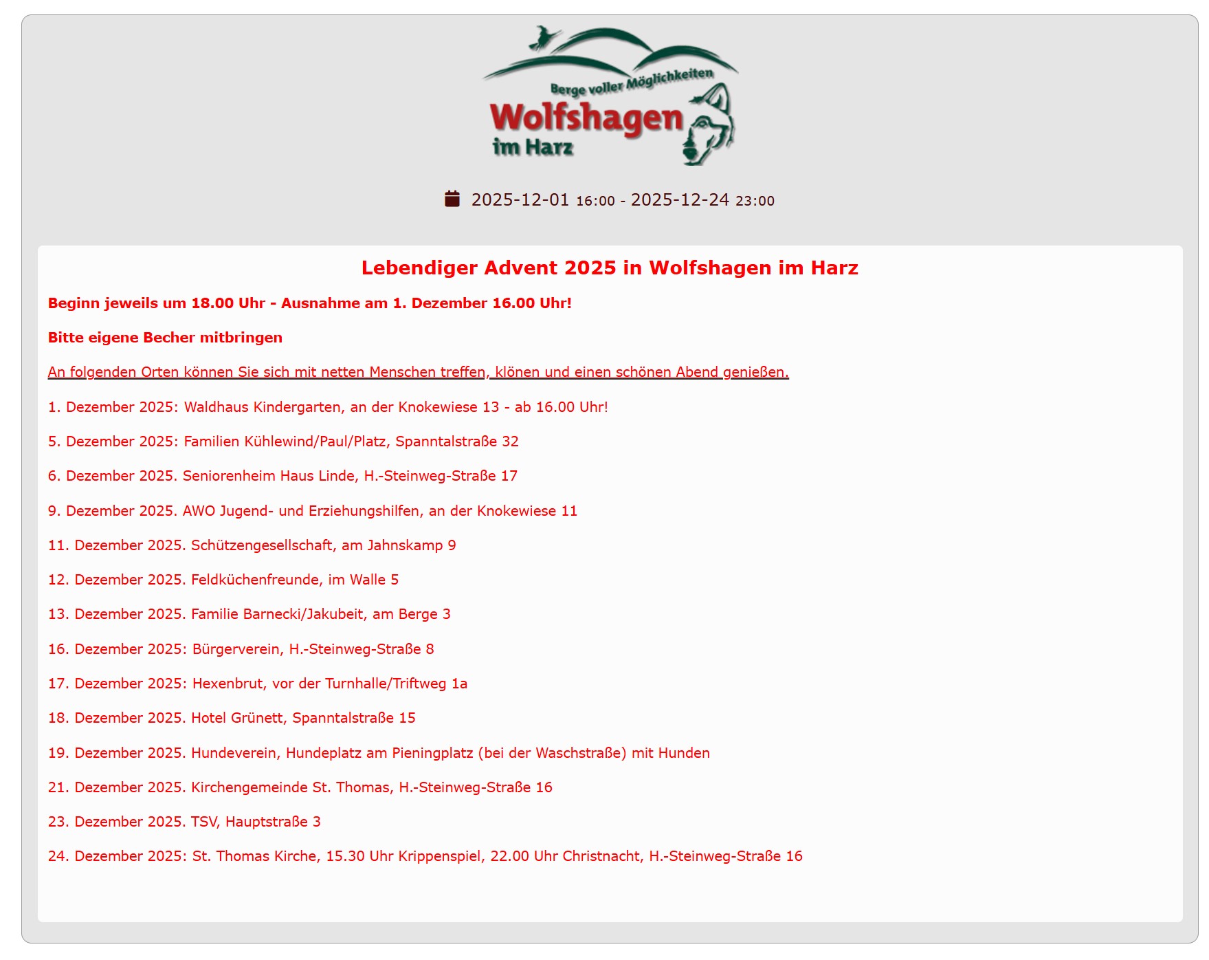 Lebendiger Advent 2025